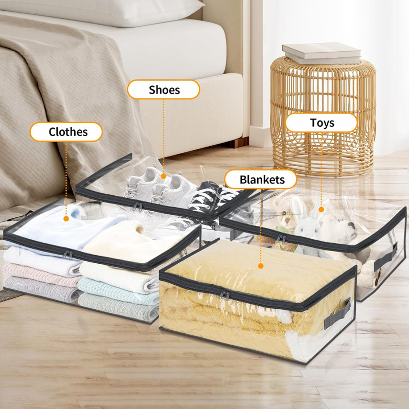 Zippered plastic storage bags for clothes online